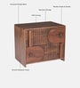 Gardener Solid Wood Bedside Table In Scratch Resistant Rustic Teak Finish