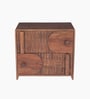 Gardener Solid Wood Bedside Table In Scratch Resistant Rustic Teak Finish
