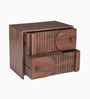 Gardener Solid Wood Bedside Table In Scratch Resistant Rustic Teak Finish