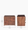 Gardener Solid Wood Bedside Table In Scratch Resistant Rustic Teak Finish