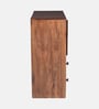 Gardener Solid Wood Chest Of Drawers In Scratch Resistant Rustic Teak Finish