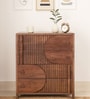 Gardener Solid Wood Chest Of Drawers In Scratch Resistant Rustic Teak Finish
