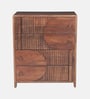 Gardener Solid Wood Chest Of Drawers In Scratch Resistant Rustic Teak Finish