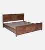 Gardener Solid Wood King Size Bed In Scratch Resistant Rustic Teak Finish