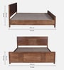 Gardener Solid Wood King Size Bed In Scratch Resistant Rustic Teak Finish