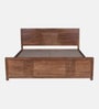 Gardener Solid Wood Queen Size Bed In Scratch Resistant Rustic Teak Finish