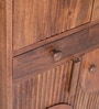 Gardener Solid Wood Wardrobe In Scratch Resistant Rustic Teak Finish