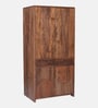 Gardener Solid Wood Wardrobe In Scratch Resistant Rustic Teak Finish