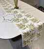 Green Gardenia 100% Cotton 7x72 Inches Floral Table Runner