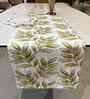 Green Gardenia 100% Cotton 7x72 Inches Floral Table Runner