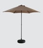 Gardenia Outdoor Center Pole Pushup Umbrella With Water Resistant Roof & Water Base in Brown Colour