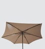 Gardenia Outdoor Center Pole Pushup Umbrella With Water Resistant Roof & Water Base in Brown Colour