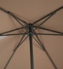 Gardenia Outdoor Center Pole Pushup Umbrella With Water Resistant Roof & Water Base in Brown Colour
