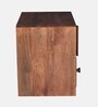 Gardner Solid Wood Bedside Table In Scratch Resistant Rustic Teak Finish
