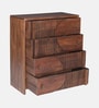 Gardner Solid Wood Chest Of Drawers In Scratch Resistant Rustic Teak Finish