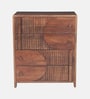 Gardner Solid Wood Chest Of Drawers In Scratch Resistant Rustic Teak Finish