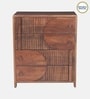 Gardner Solid Wood Chest Of Drawers In Scratch Resistant Rustic Teak Finish