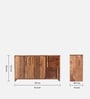 Gardner Solid Wood Sideboard In Scratch Resistant Rustic Teak Finish