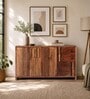 Gardner Solid Wood Sideboard In Scratch Resistant Rustic Teak Finish