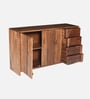 Gardner Solid Wood Sideboard In Scratch Resistant Rustic Teak Finish