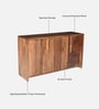 Gardner Solid Wood Sideboard In Scratch Resistant Rustic Teak Finish