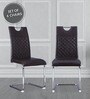 Garfield Leatherette Dining Chair In Black Colour (Set of 6)