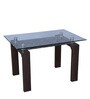 Garfield 4 Seater Dining Set in Brown Finish