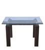 Garfield 4 Seater Dining Set in Brown Finish