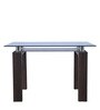 Garfield 4 Seater Dining Set in Brown Finish