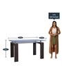 Garfield 4 Seater Dining Set in Brown Finish