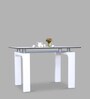 Garfield 4 Seater Dining Table in White Colour