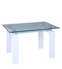 Garfield 4 Seater Dining Table in White Colour