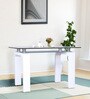 Garfield 4 Seater Dining Table in White Colour