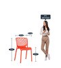 Garfield Cafe Chair (Set of 4) in Red Colour