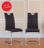 Garfield Leatherette Dining Chair In Black Colour (Set of 6)