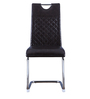 Garfield Leatherette Dining Chair In Black Colour (Set of 6)