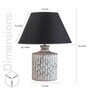 Triad Black Cotton Shade Night Lamp With Wood Base