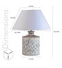 Uniquely White Cotton Shade Night Lamp With Wood Base
