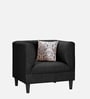Garnet Fabric 1 Seater Sofa In Mystic Black Colour