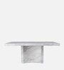 Garnet Marble 6 Seater Dining Table In Sheesham Colour