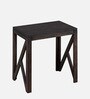 Garry Solid Wood End Table In Natural Grey Finish