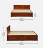 Gartz Sheesham Wood King Size Bed In Honey Oak Finish With Box Storage