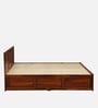 Gartz Sheesham Wood King Size Bed In Honey Oak Finish With Box Storage