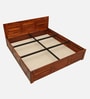 Gartz Sheesham Wood King Size Bed In Honey Oak Finish With Box Storage
