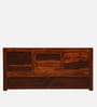 Gartz Sheesham Wood King Size Bed In Honey Oak Finish With Box Storage