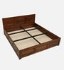 Gartz Sheesham Wood King Size Bed In Provincial Teak Finish With Box Storage