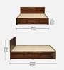 Gartz Sheesham Wood King Size Bed In Provincial Teak Finish With Box Storage