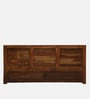 Gartz Sheesham Wood Queen Size Bed In Provincial Teak Finish With Box Storage