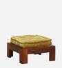 Cohen Solid Wood Nesting Coffee Table Set in Honey Oak Finish With Cushioned Stools