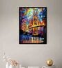 Gate Bridge Multicolour Synthetic Wood Framed Canvas Wall Painting